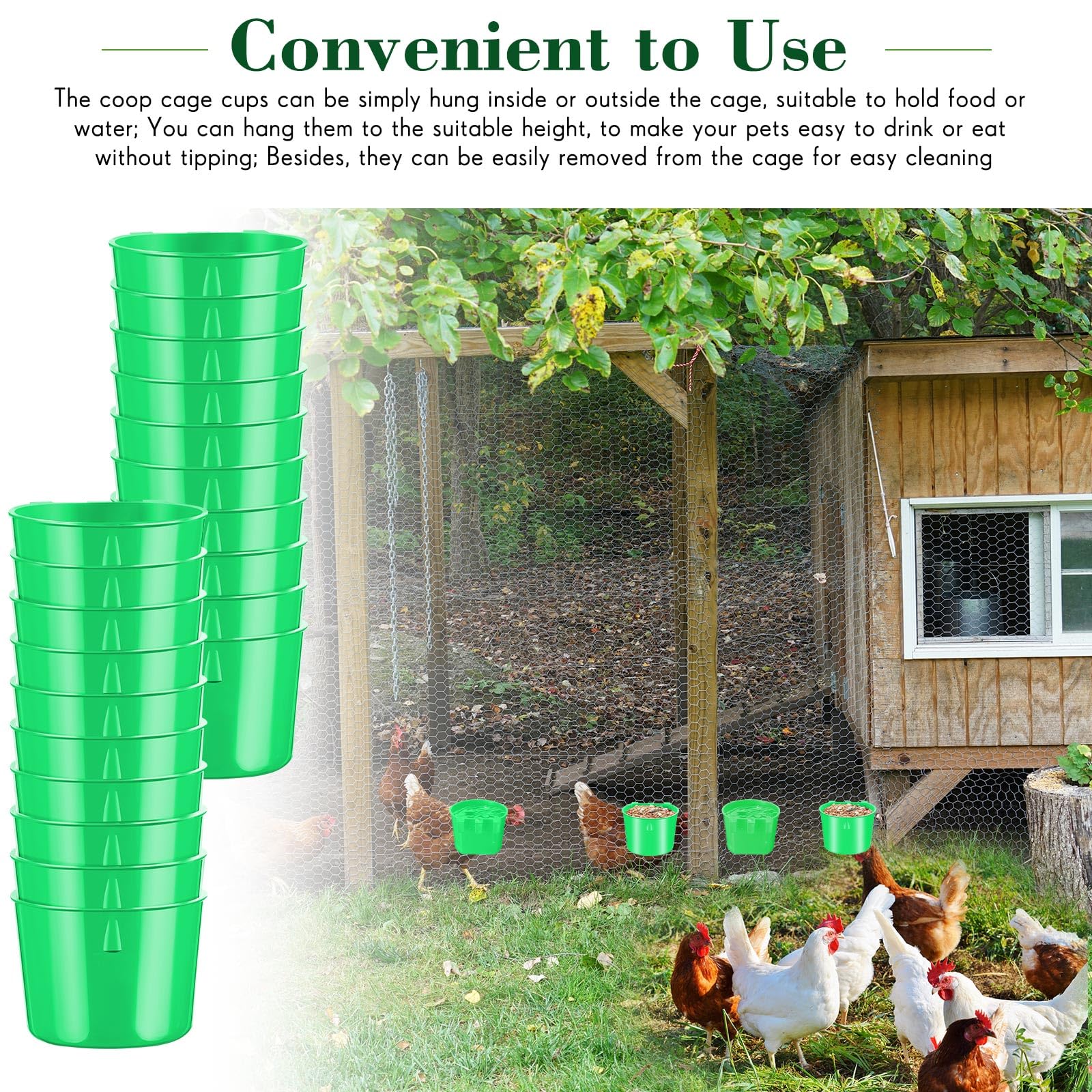 Sumind 8 oz cups suit parrots, chickens, and small mammals for shared feeding