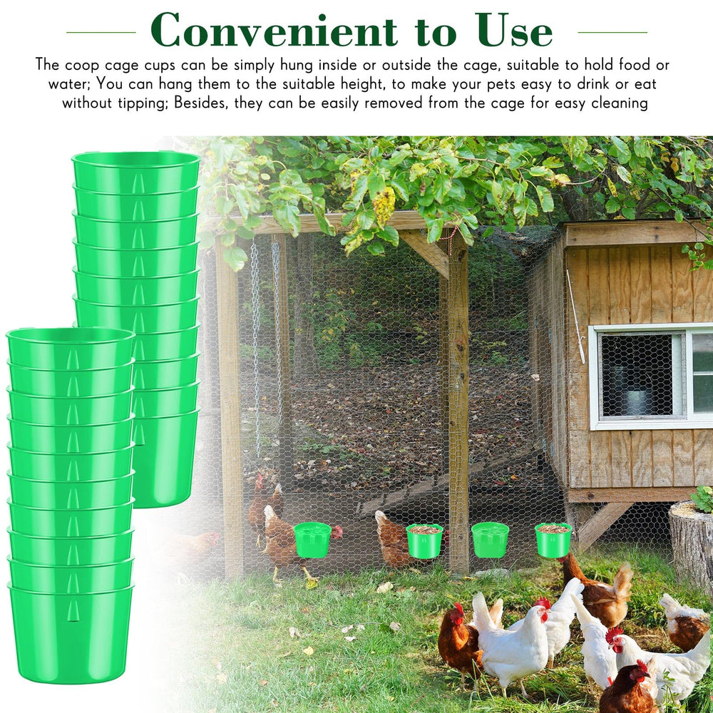 Sumind 8 oz cups suit parrots, chickens, and small mammals for shared feeding