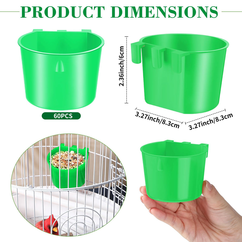 Sumind bird feeder with back hook demonstrates simple cage attachment for convenient water or food access