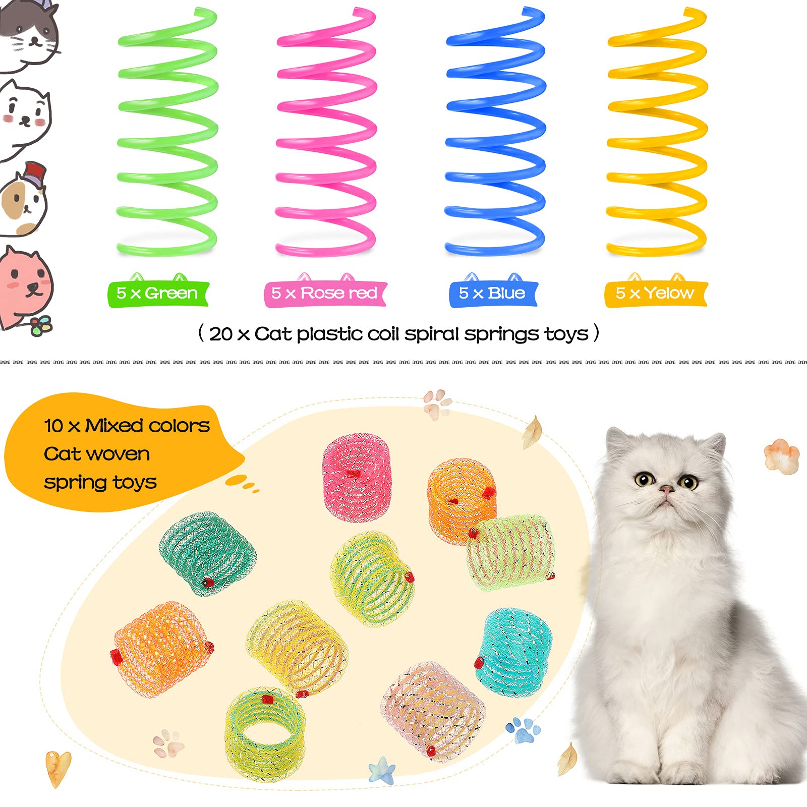 Sumind colorful cat spring invites exploration with bright colors for energetic play