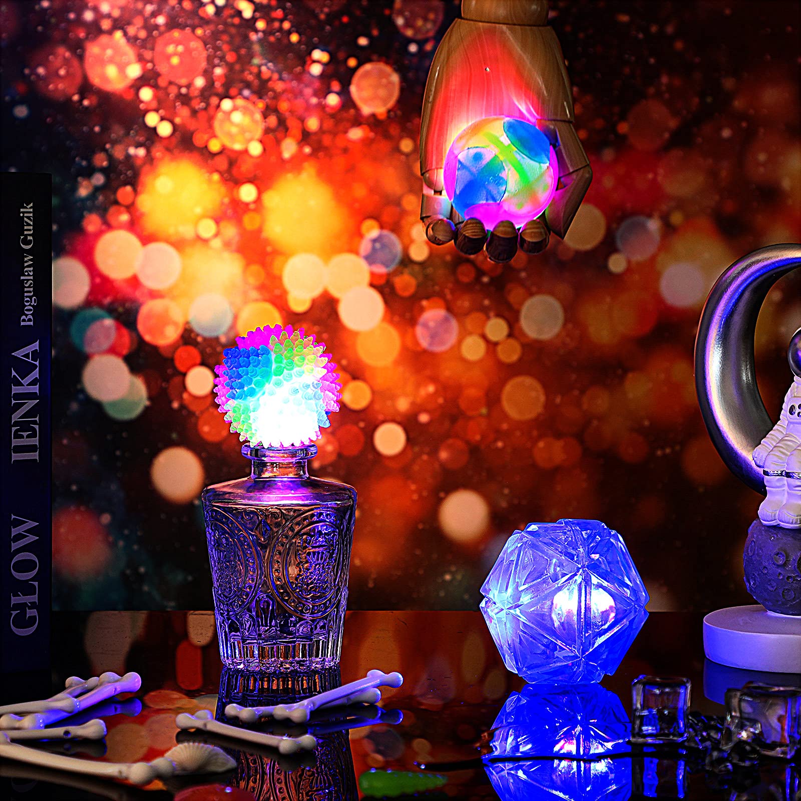 Sumind three glow dog balls set in packaging for playtime