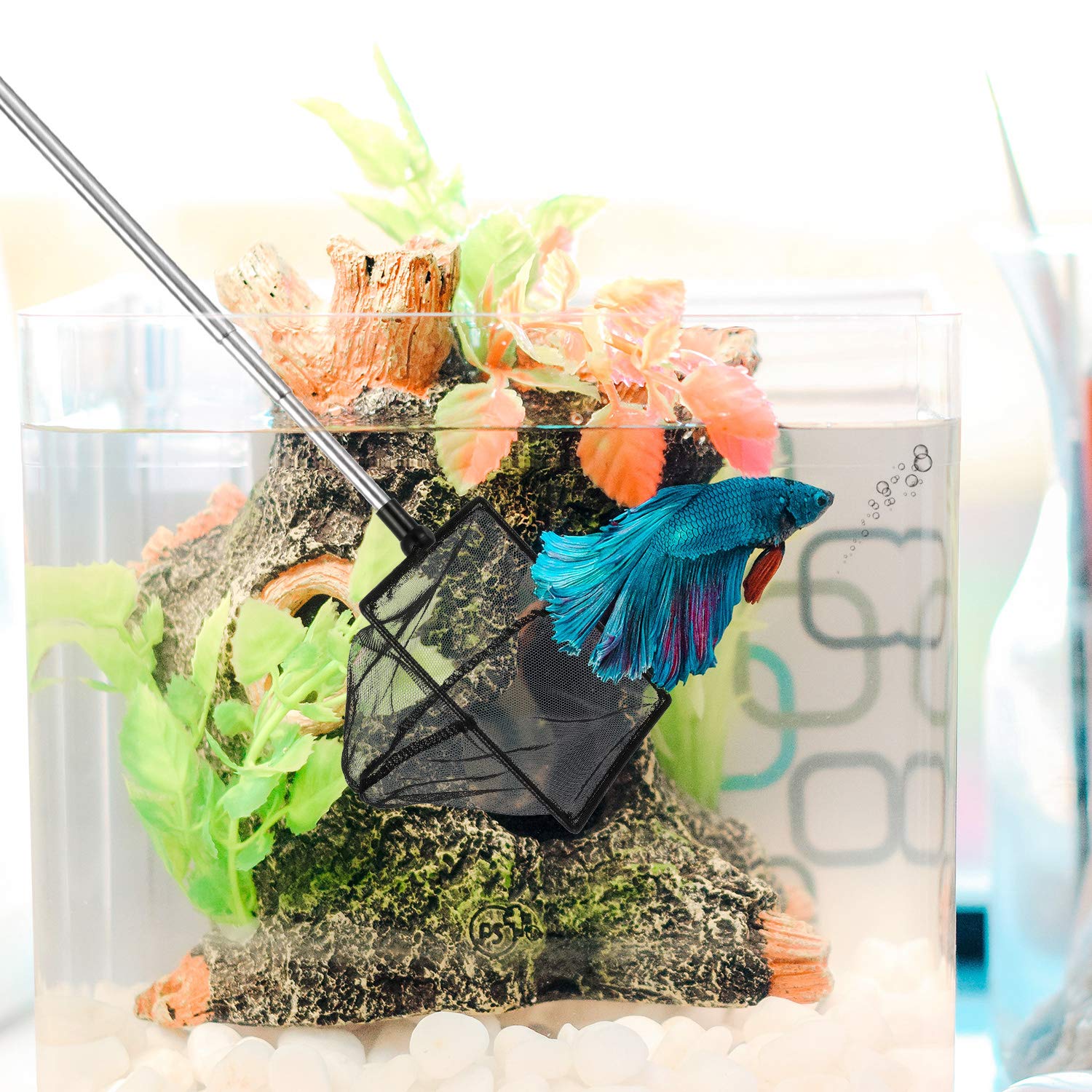 Sumind fish tank net used for debris removal simplifies tank maintenance.