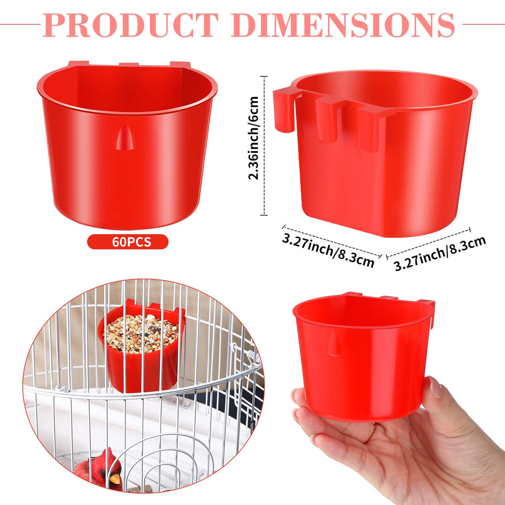 Sumind hanging feeder with back hook for easy attachment to cages.