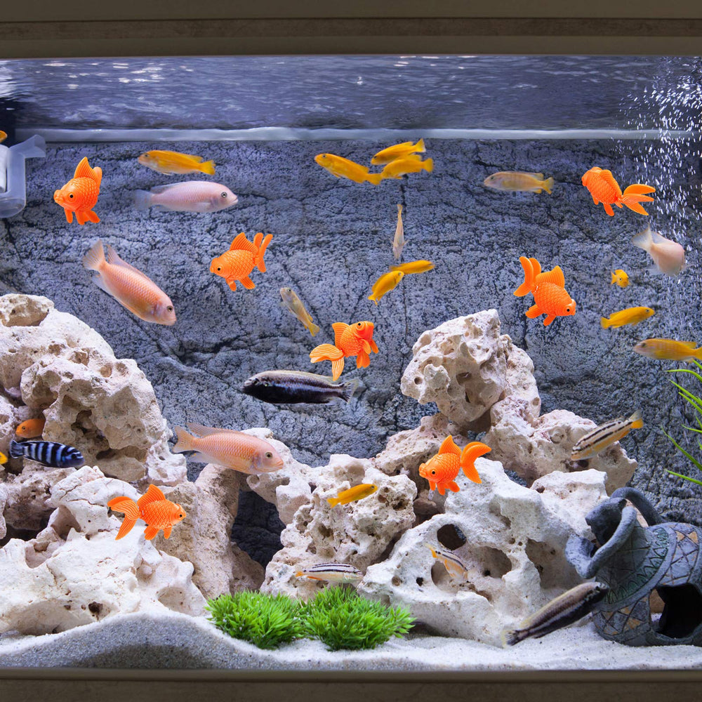 Sumind realistic orange goldfish texture adds lifelike color to tank