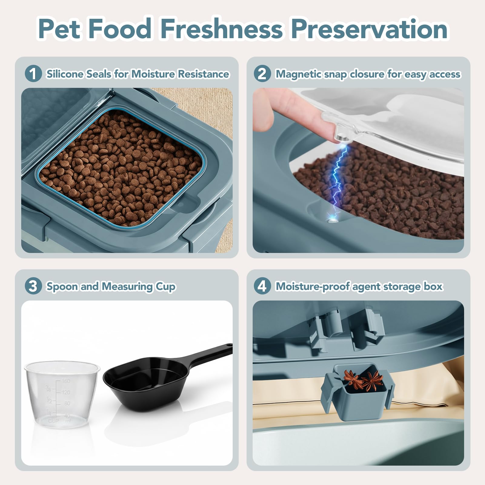Summark versatile storage capable of dry foods beyond pet meals