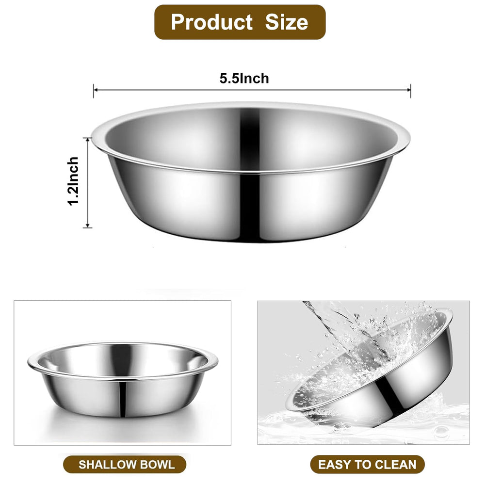 Summark replaceable 5.5-inch bowls close-up showing rust-resistant steel.