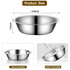 Summark replaceable 5.5-inch bowls close-up showing rust-resistant steel.