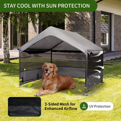 Summertrail dog tent outdoor three-sided mesh windows provide breathable airflow.