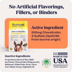 Summit Equine Joint Bites daily bite closeup emphasizes easy administration and full dosing.