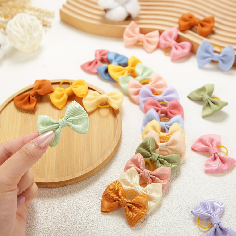 SUMMORO puppy bows worn on a small dog for everyday cute styling.