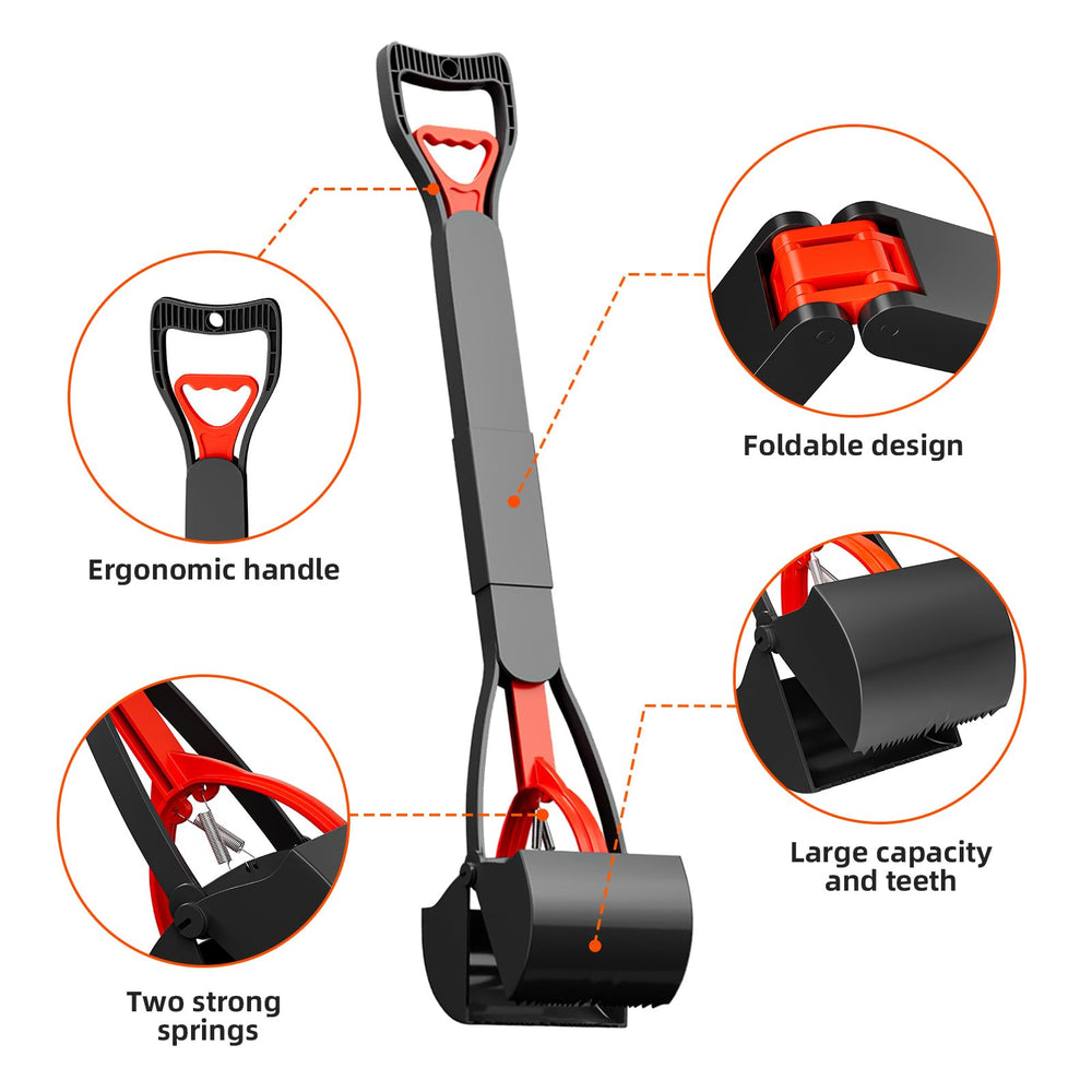 Sunbaba pooper scooper easy-clean surface for quick rinse.