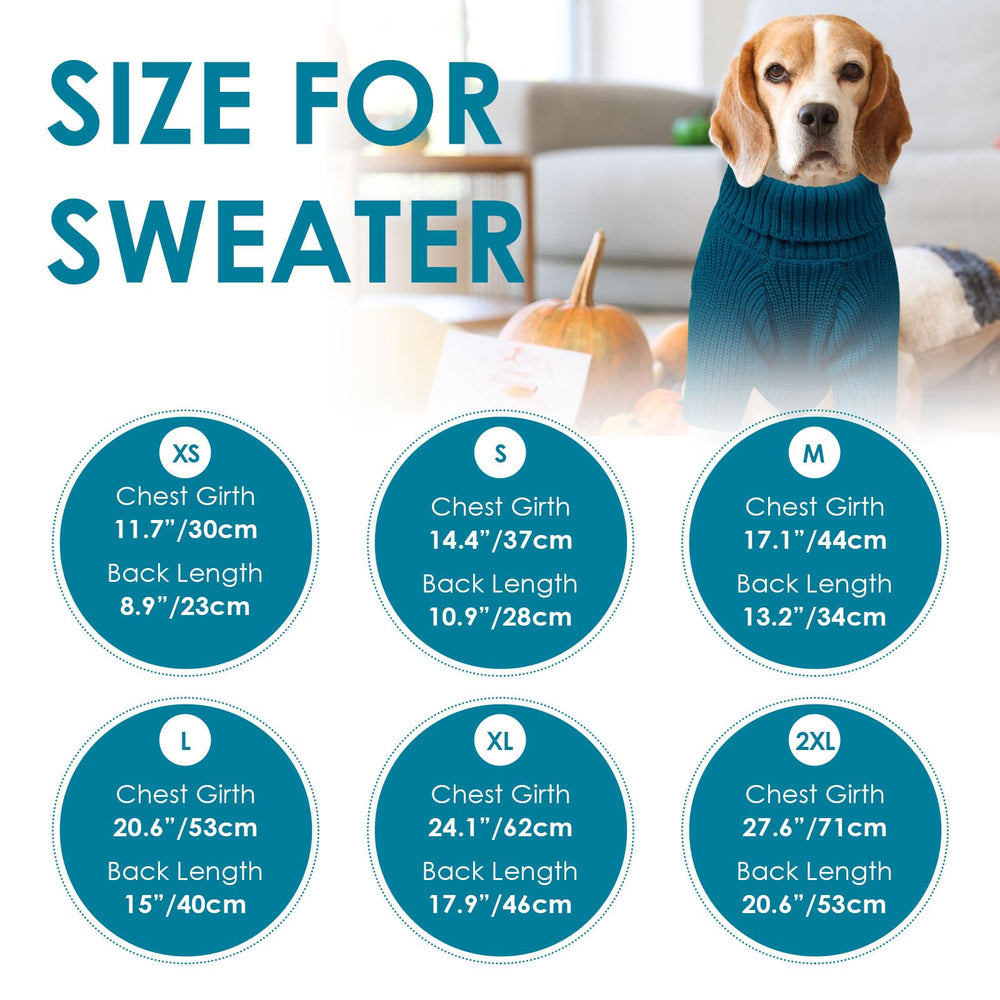 SUNFURA all-breeds knitwear fits small to large dogs with snug comfort.