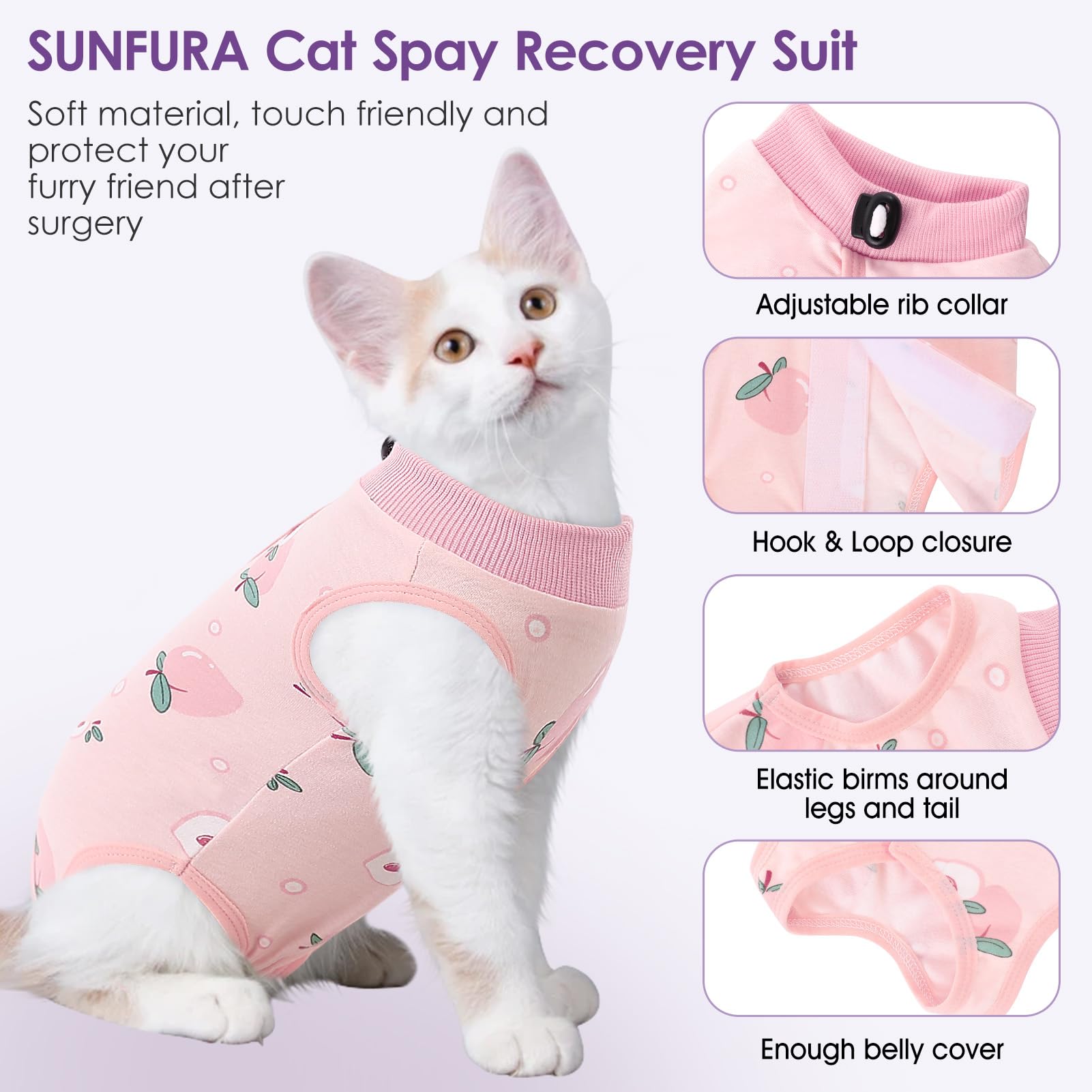 SUNFURA cierre mágico largo espalda, facilita ponérselo y retirarlo.