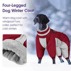 SUNFURA dog coat furry collar closeup highlights snug neck seal.