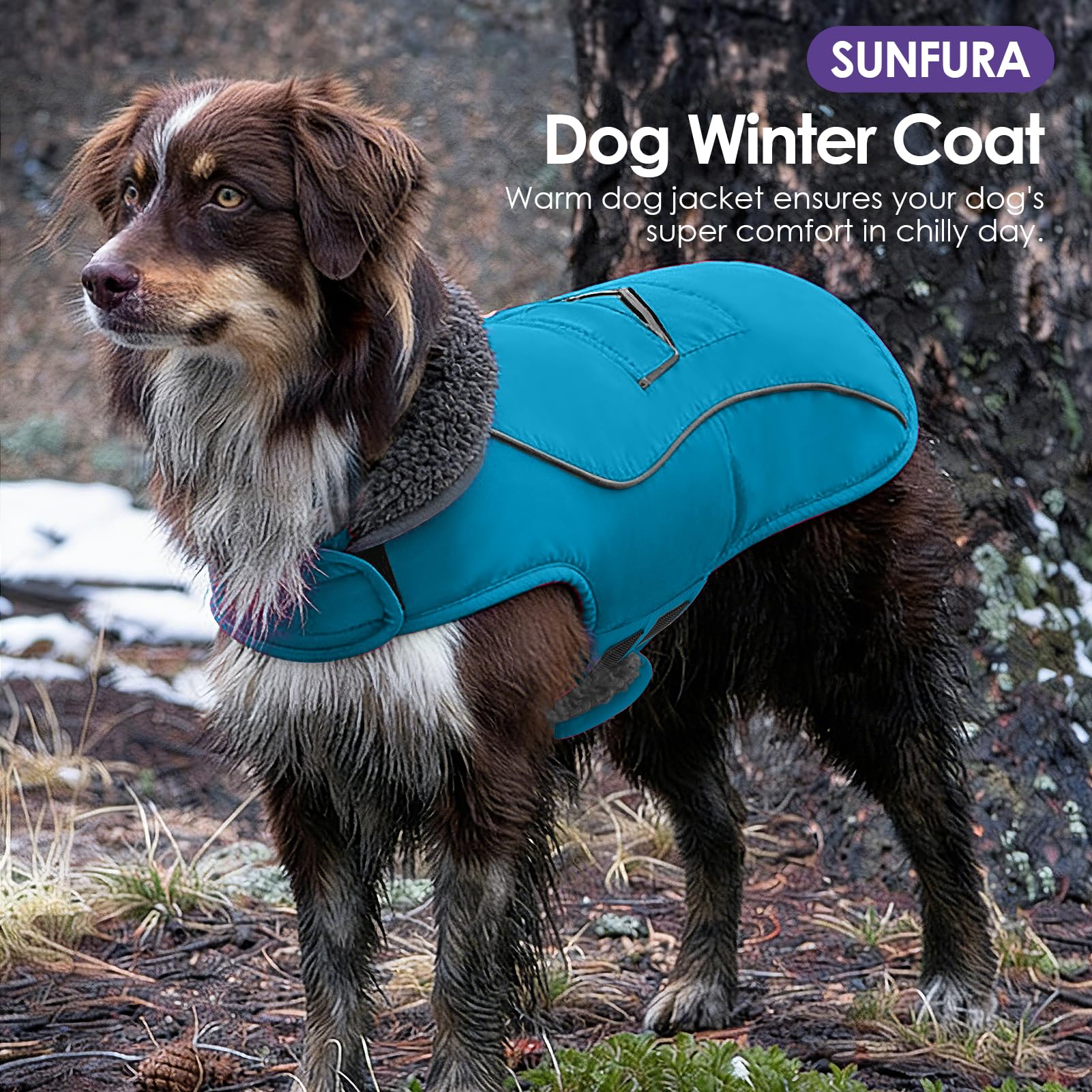 SUNFURA harness hole with two-way zip for leash attachment