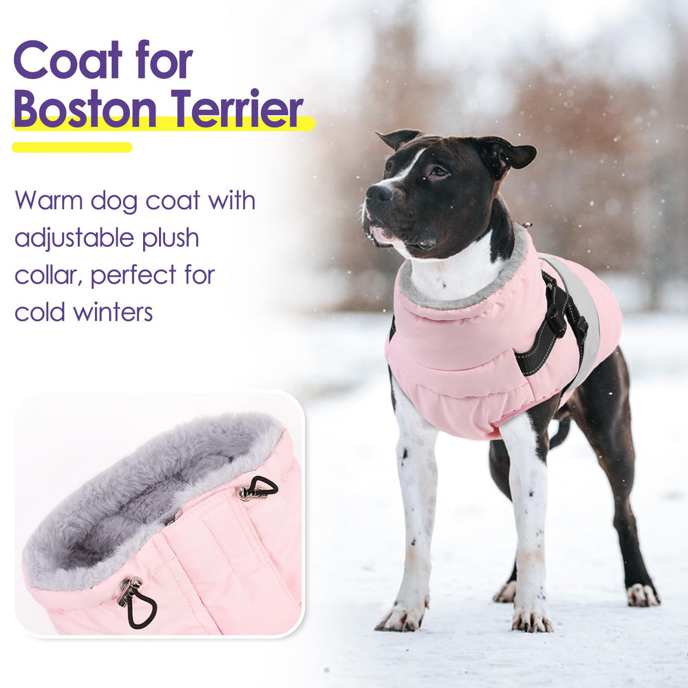 SUNFURA pink-dog-coat-warm-fleece: plush warmth and comfort