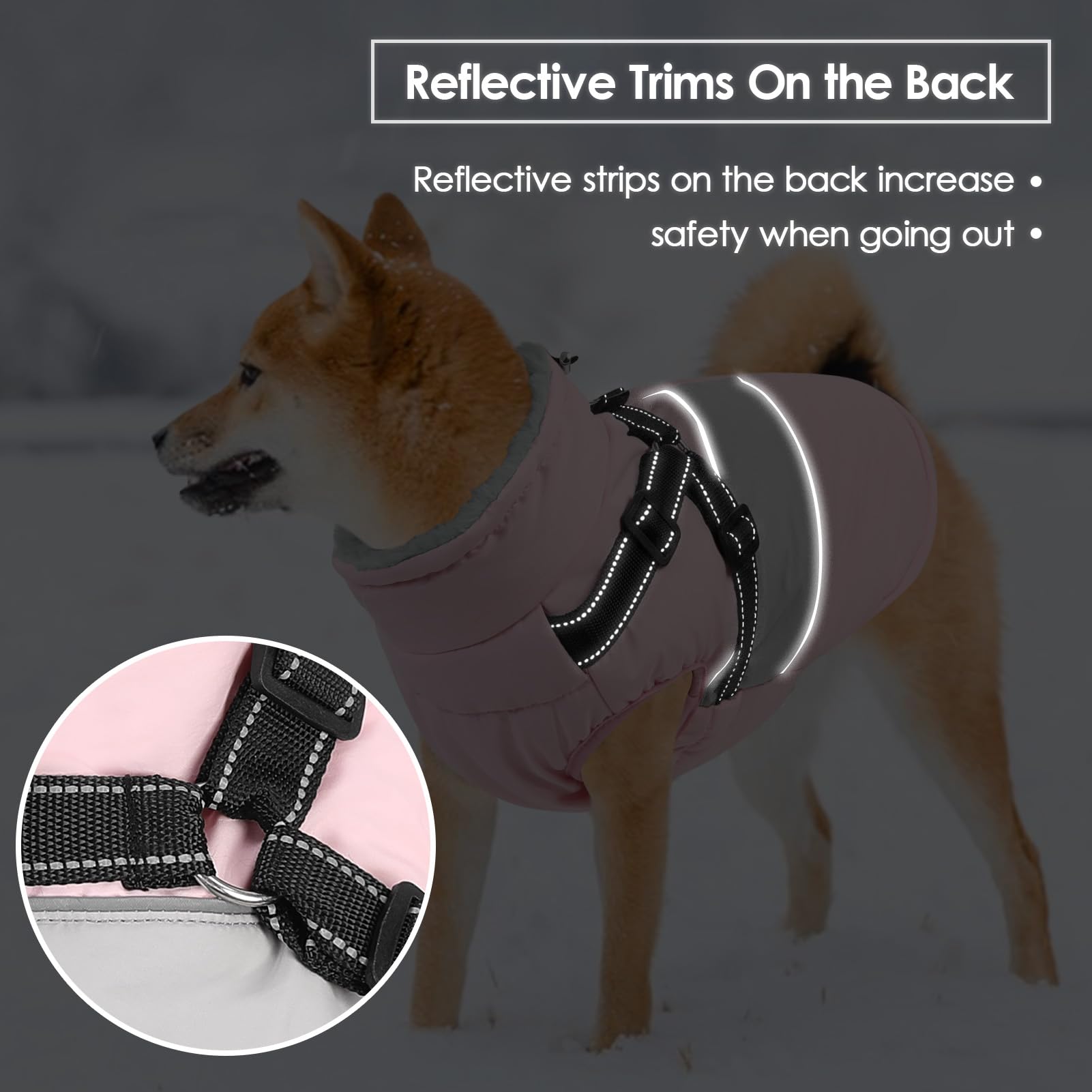 SUNFURA reflective-trims-back: enhanced visibility in low light