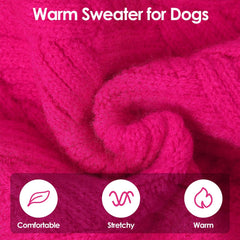 SUNFURA turtleneck dog sweater side view highlights sleek fit and warmth