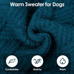 SUNFURA turtleneck dog sweater sleeves provides full coverage and warmth during cold walks.