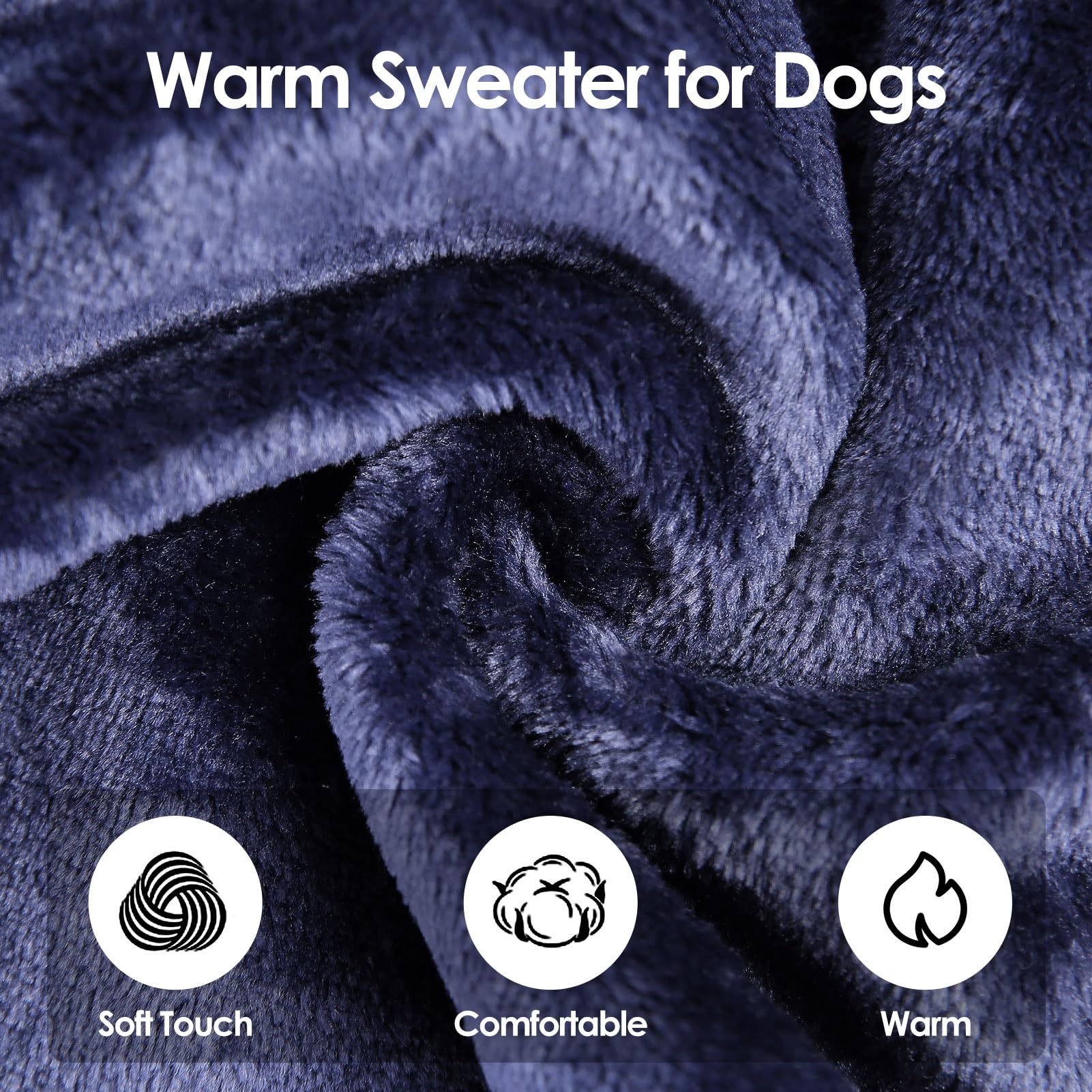 SunFURA navy sweater on a cat lounging on a couch for easy dressing.