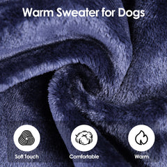 SunFURA navy sweater on a cat lounging on a couch for easy dressing.