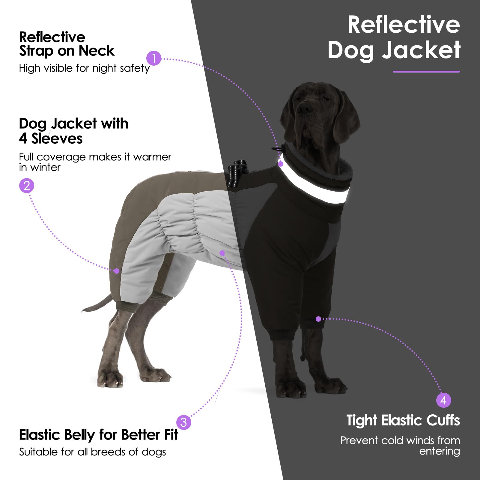 SUNFURA windproof collar — side view highlights wind-blocking furry collar and snug fit