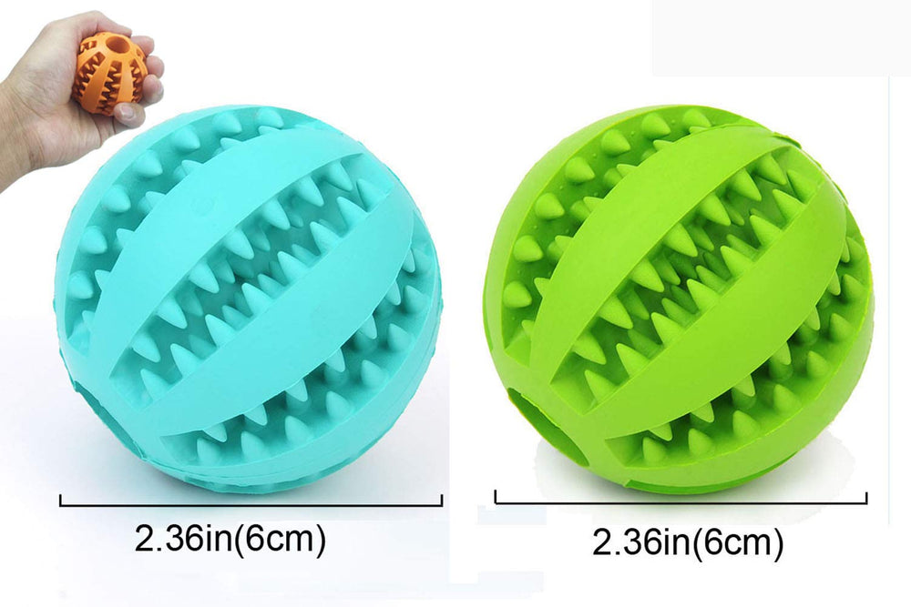 Sunglow 2-pack dog toy ball with snack slot enhances play and reward.
