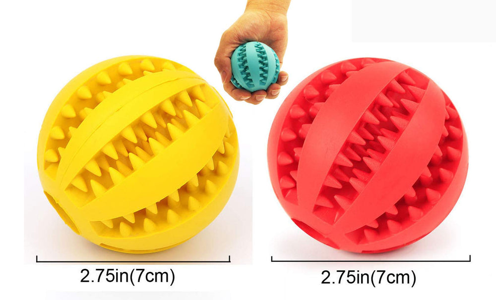 Sunglow dog toy ball bite-resistant material for safe chewing and tooth cleaning