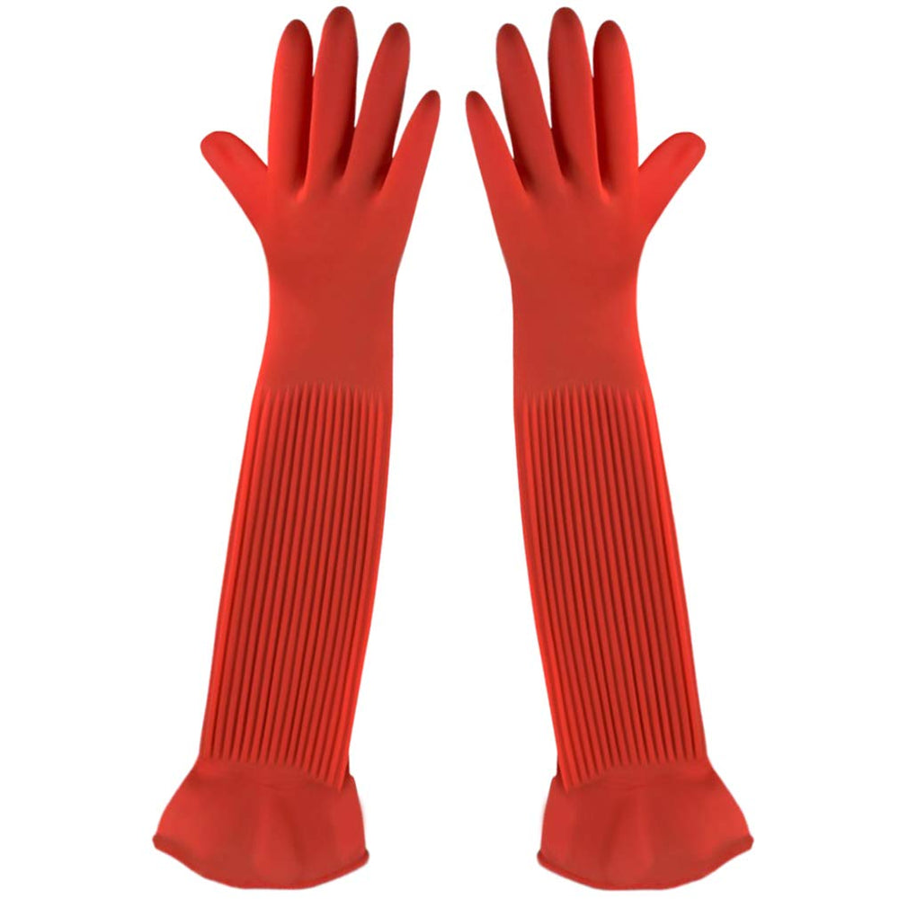 SunGrow 22-inch rubber gloves protect hands during aquarium cleaning.