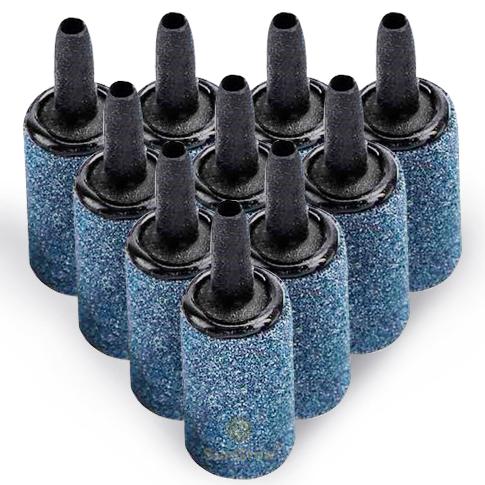 SunGrow air stone bubble cylinder 1-inch diffuser delivers gentle oxygenation in fish tanks.