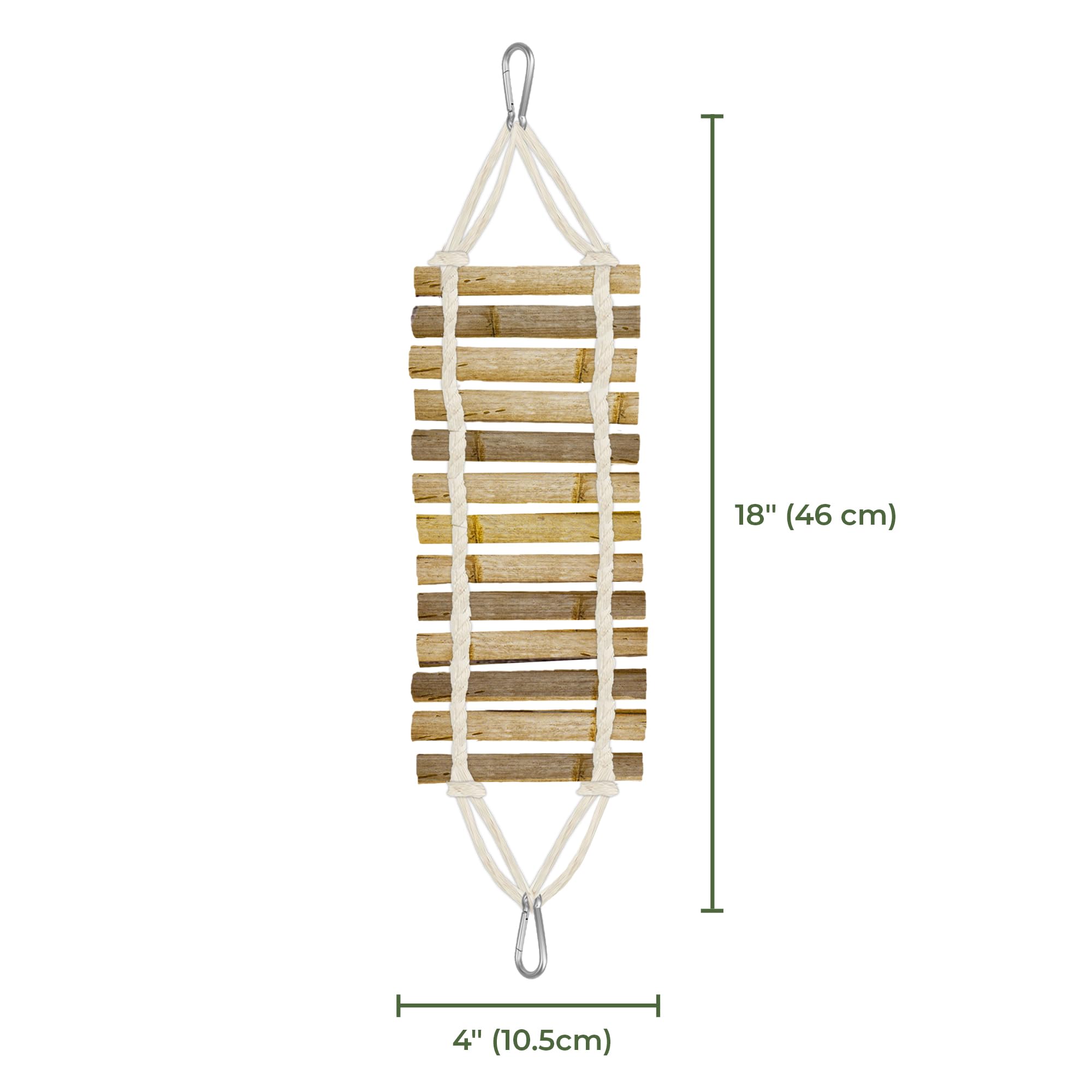 SunGrow bamboo gecko bridge durable bamboo construction withstands claws.