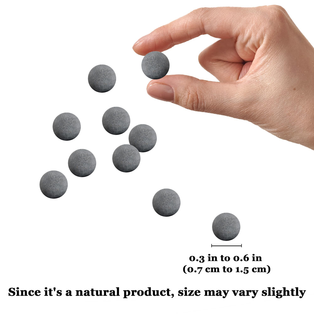 SunGrow Betta Balls under ambient light matching tank theme with subtle gray beads.