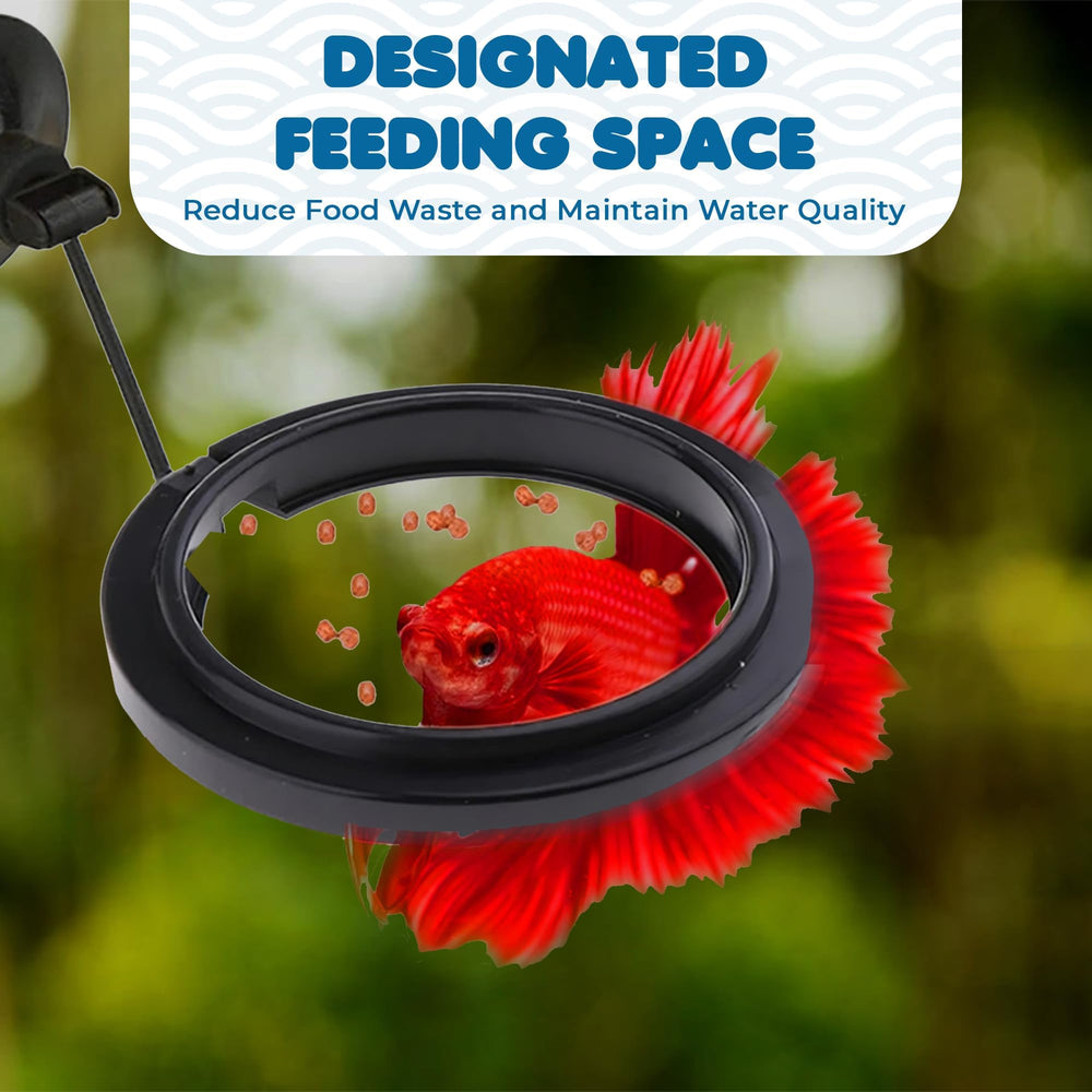 SunGrow Betta Feeding Ring compact design fits small tanks and decor.