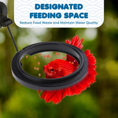 SunGrow Betta Feeding Ring compact design fits small tanks and decor.