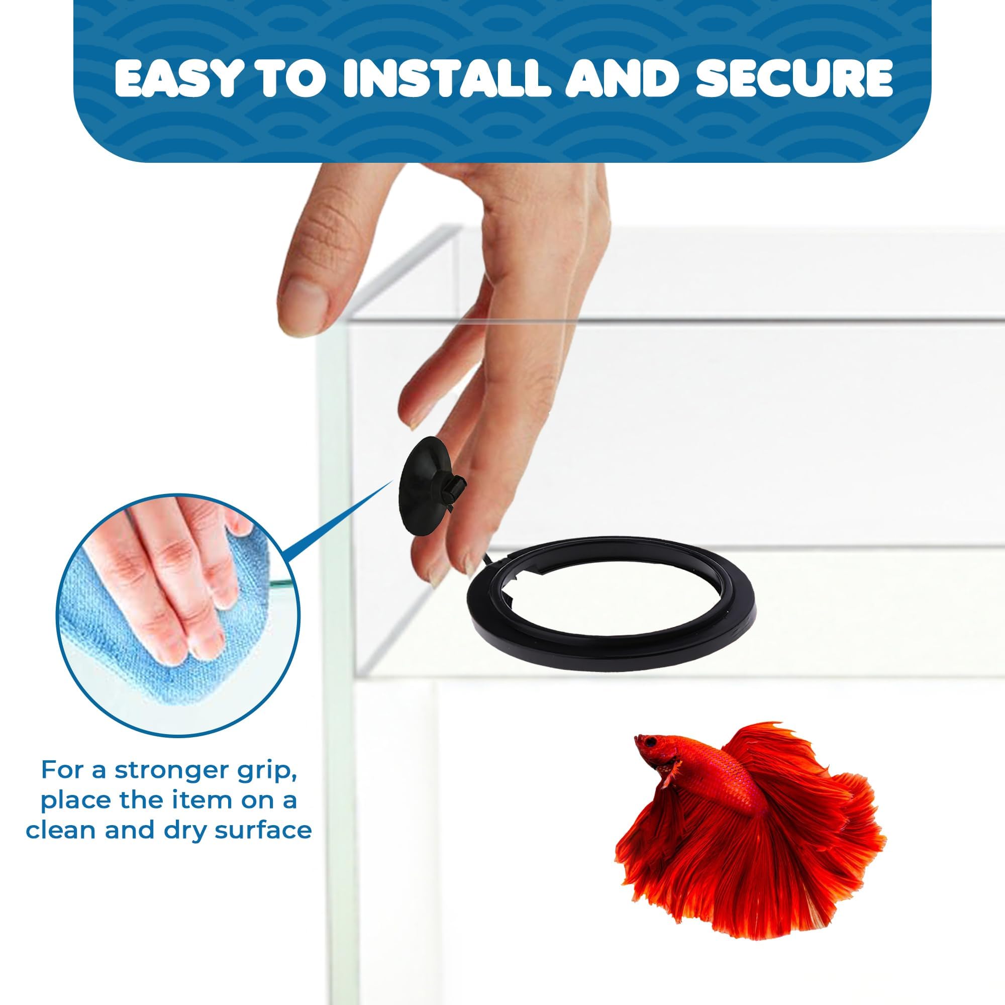 SunGrow Betta Feeding Ring used with guppies and goldfish supports fair feeding in communities.