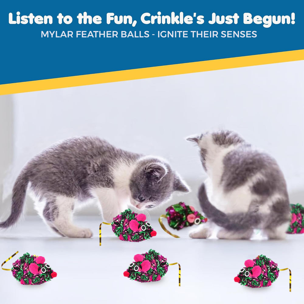SunGrow Cat Crinkle Mice indoor play – ideal for boredom relief and steady activity.