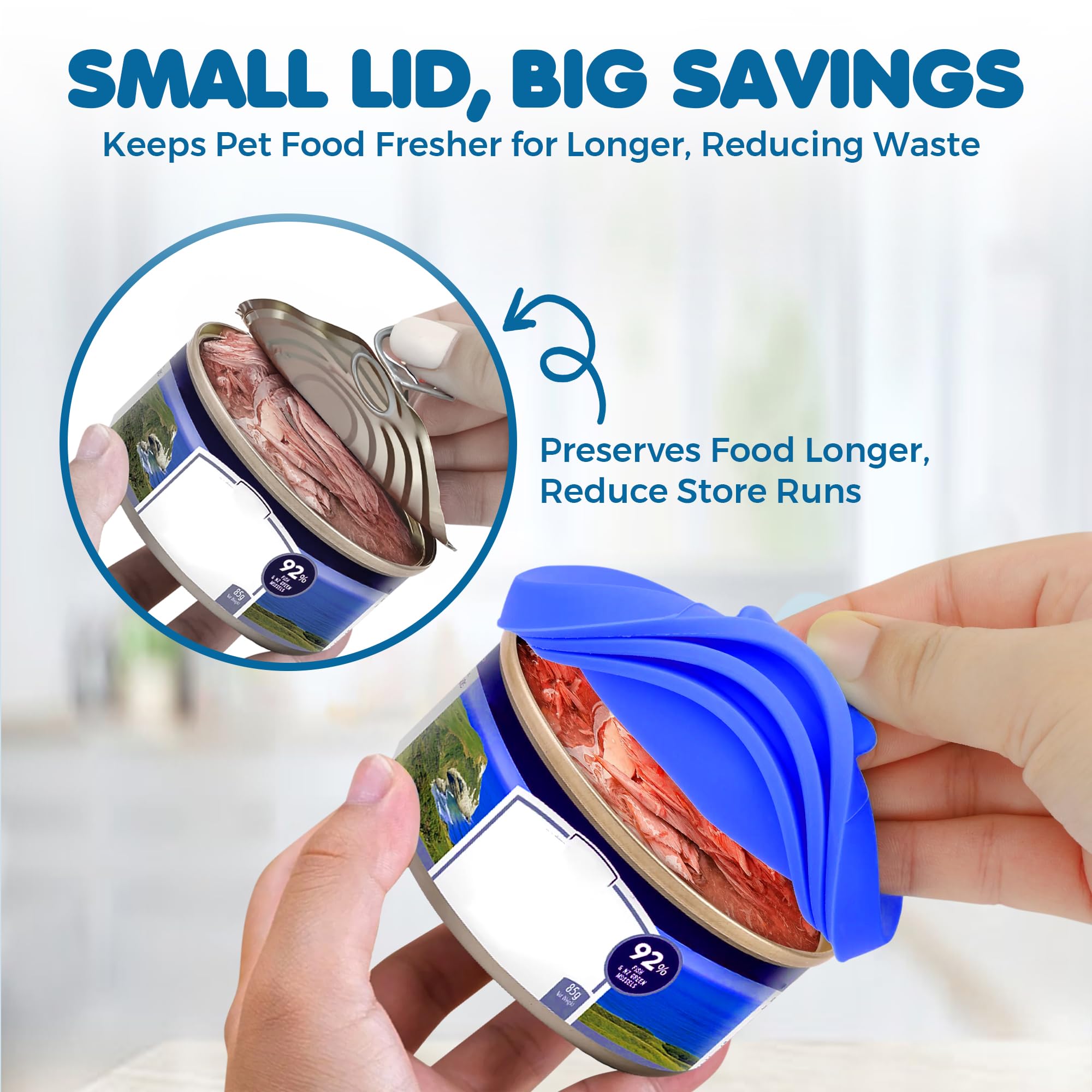 SunGrow cat food can lids durable silicone material resists cracking and warping.