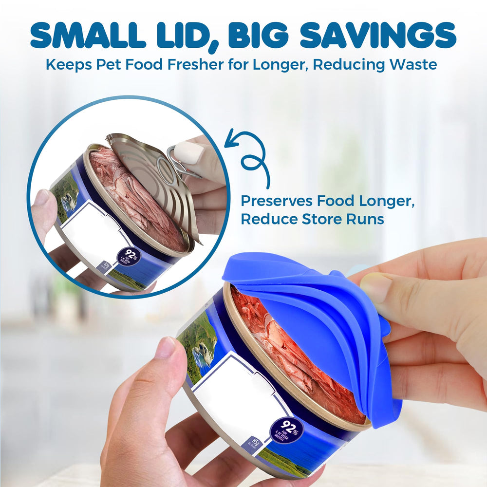 SunGrow cat food can lids durable silicone material resists cracking and warping.