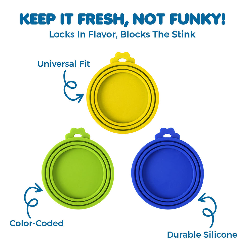 SunGrow cat food can lids green stackable design keeps drawers organized.