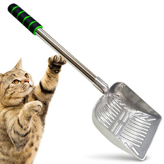 SunGrow cat litter scoop with long handle for easy reach and reduced bending.