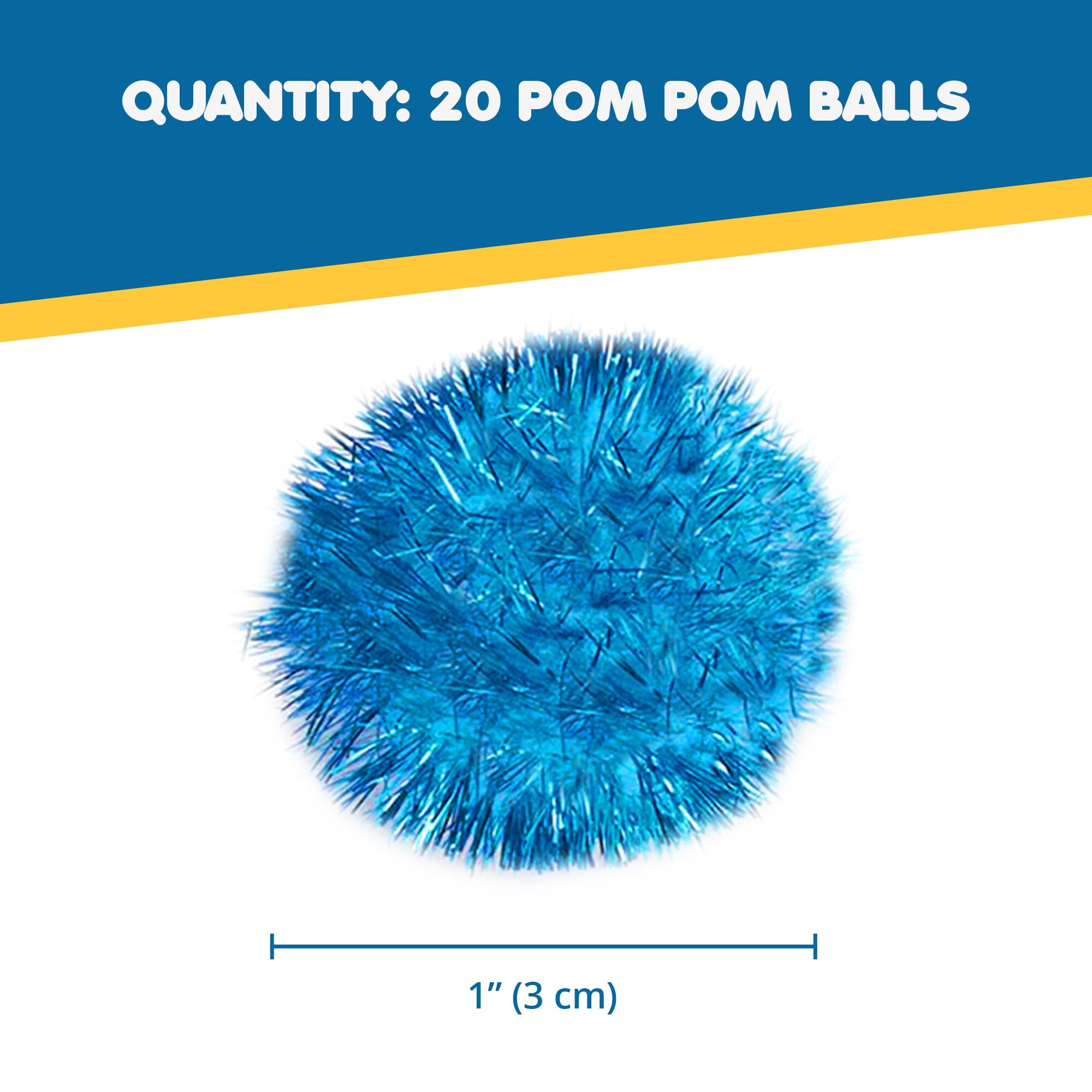 SunGrow Cat Pom Pom Ball glimmering surface catches light for interactive play