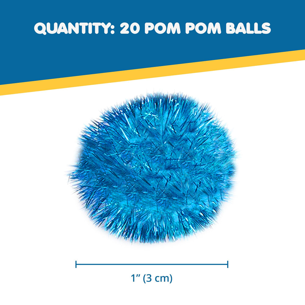 SunGrow Cat Pom Pom Ball glimmering surface catches light for interactive play
