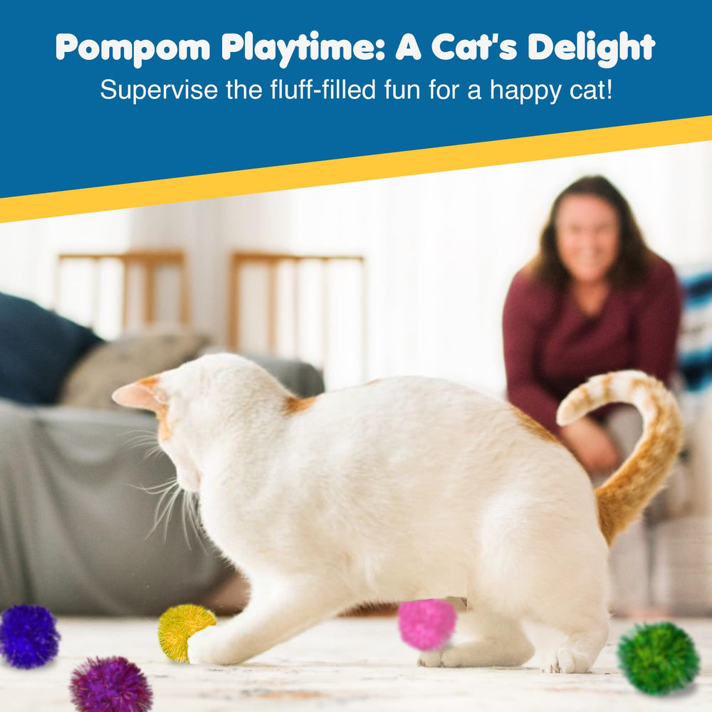 SunGrow Cat Pom Pom Ball versatile for crafts and festive decor