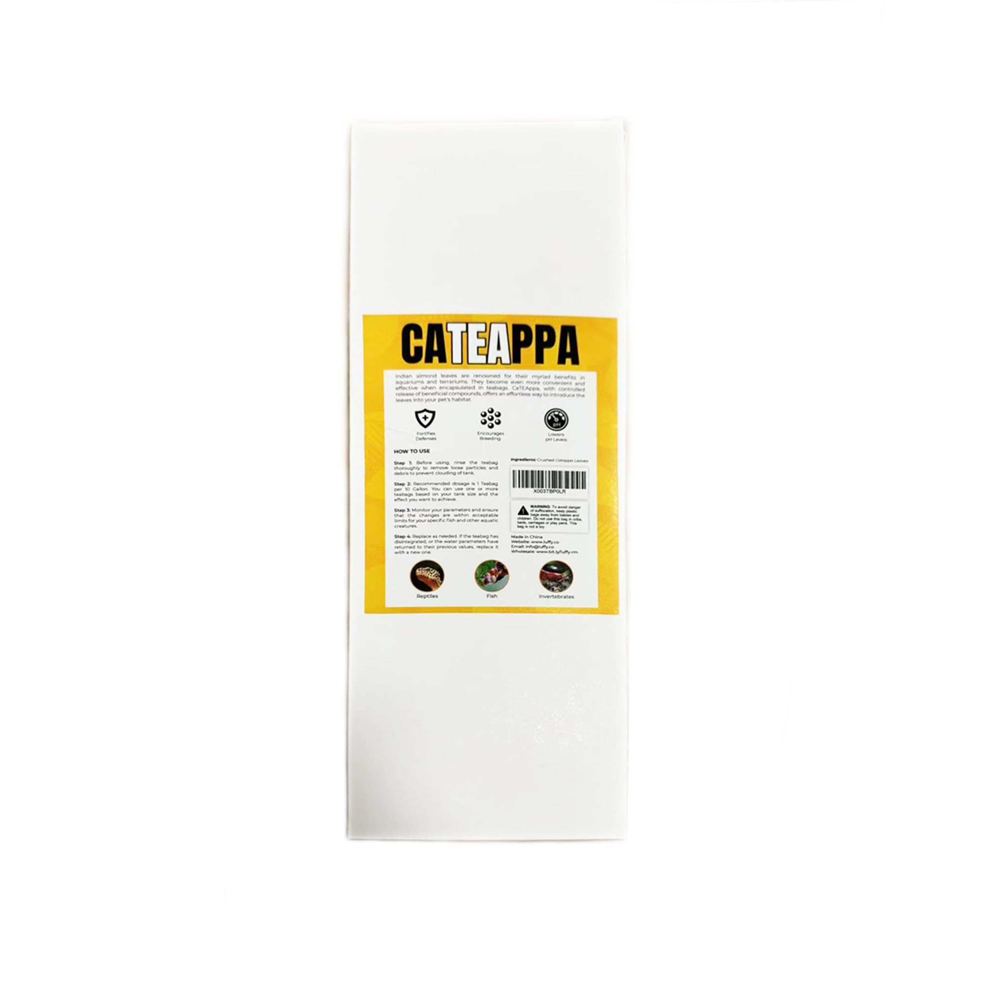 SunGrow Catappa Bags leaf sachets inside tank for ease
