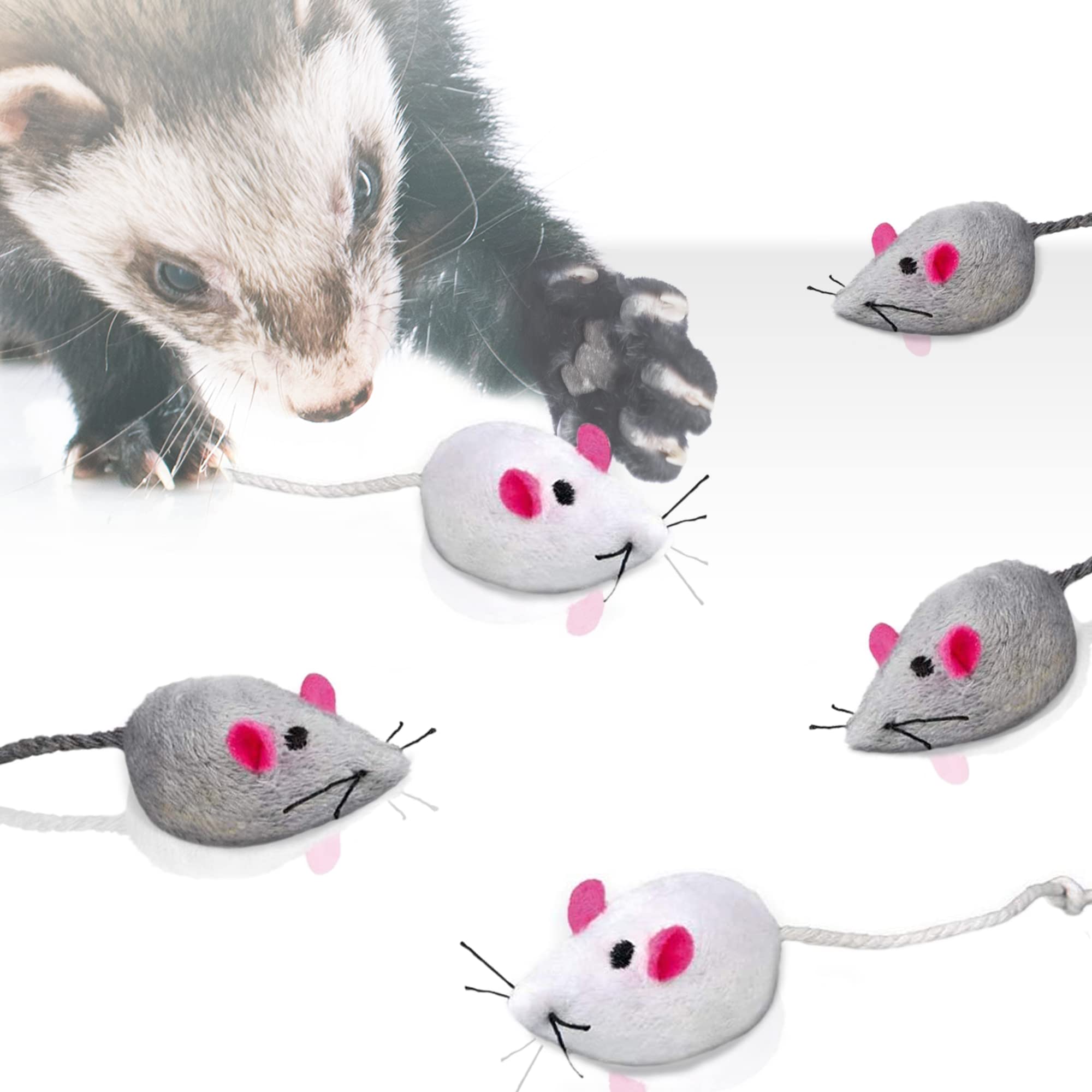 SunGrow catnip mice eco plush materials provide durable, cozy toys.