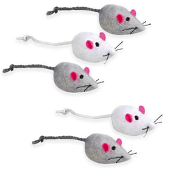 SunGrow catnip mice pack hero for indoor play and hunting fun.