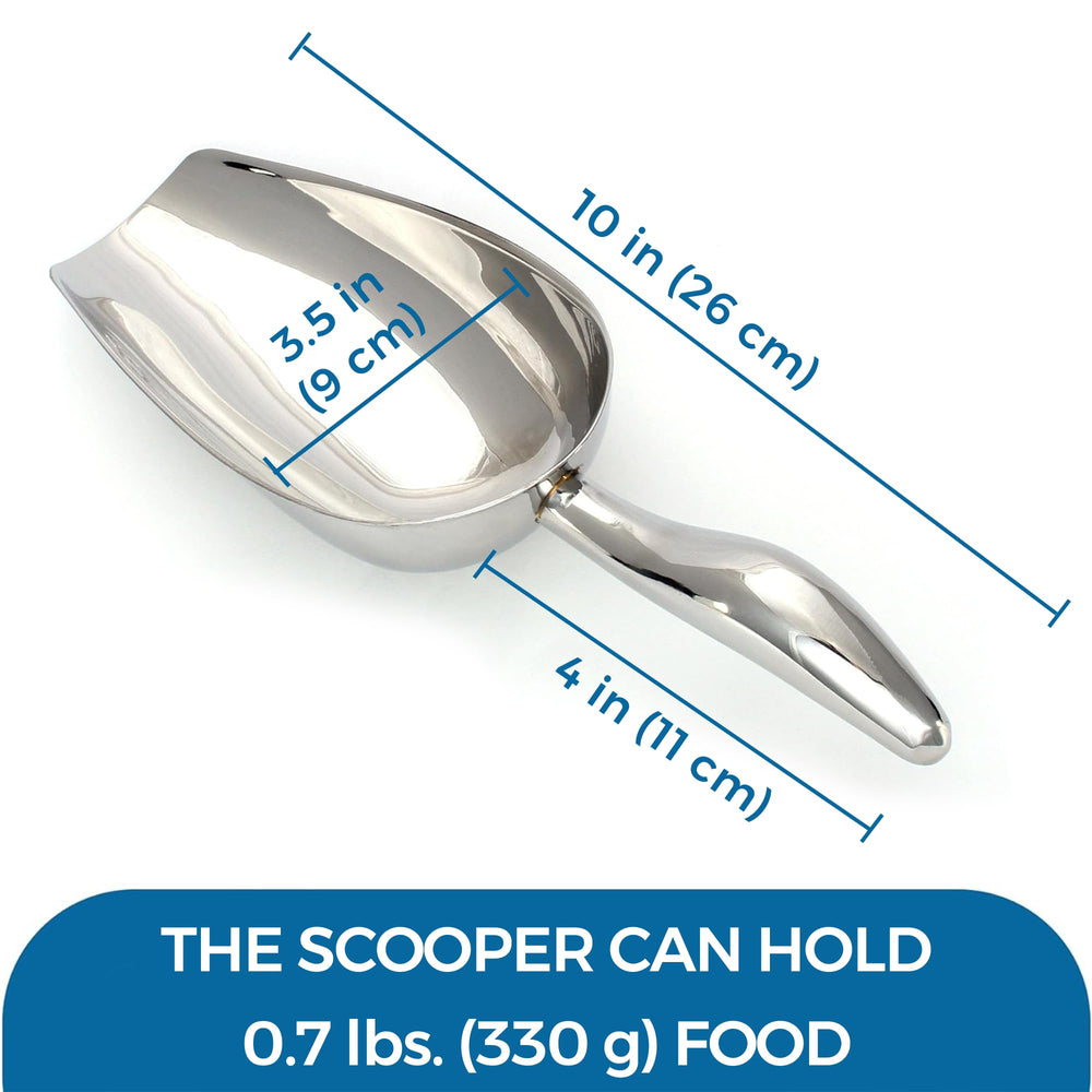 SunGrow clean, smooth-edged scoop helps minimize mess when refilling litter or kibble.