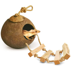 SunGrow Coco Hut rope-ladder provides climbing opportunities to exercise reptiles.