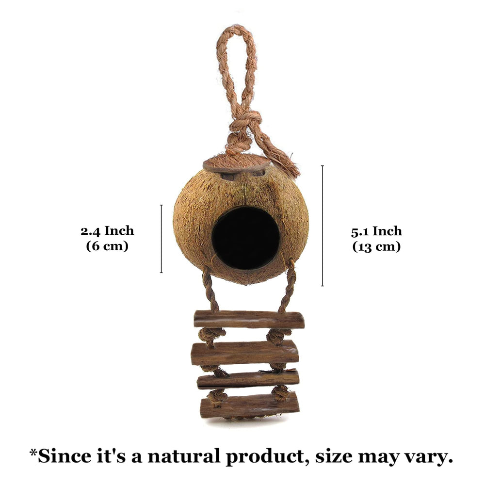 SunGrow coco shell diameter opening emphasizes compact, small-pet friendly design.