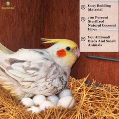 SunGrow coconut fiber bedding provides cozy habitat for rabbits, hamsters, and gerbils.